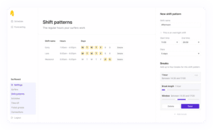 shift patterns screenshot