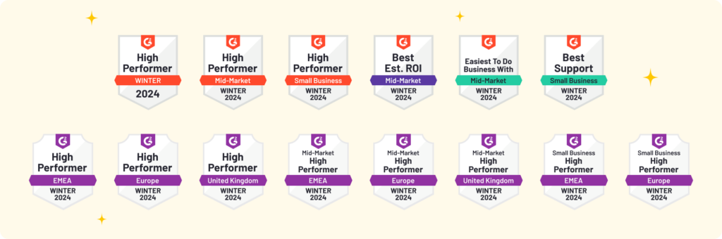 Surfboard has won multiple G2 awards in the Employee Scheduling category including Best ROI, Easiest to do Business With and Best Support