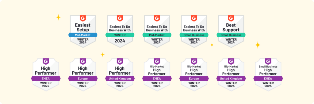 Surfboard has won multiple G2 awards in the Workforce Management category including Easiest Set-up, Best Support and Easiest to do Business With